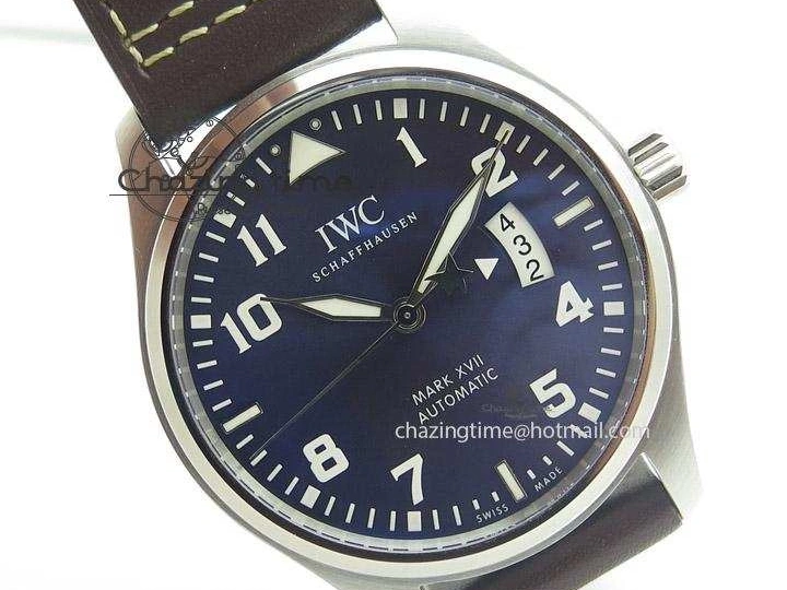 MIROTIME 0726 Mark XVII Le Petit Prince MK Maker 1:1 Best Edition SS Blue Dial On Brown Leather Strap A ComfortFit 7377